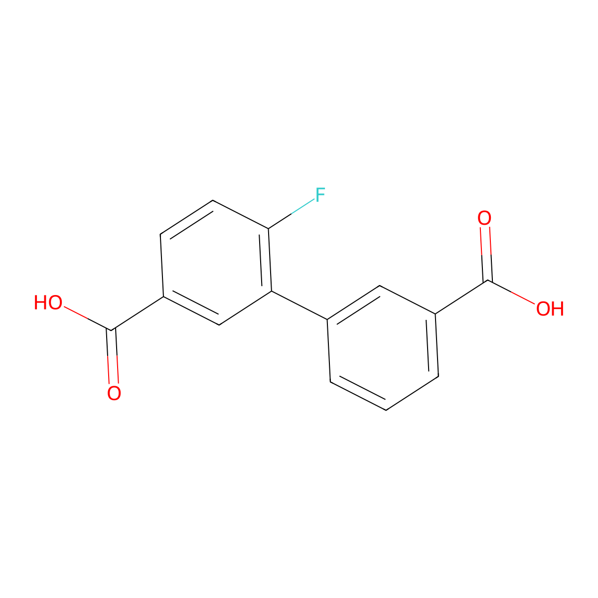 3-(5-Carboxy-2-fluorophenyl)benzoic acid molecular structure, CAS 1261977-27-8