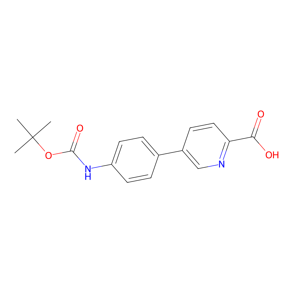 5-(4-BOC-Aminophenyl)picolinic acid molecular structure, CAS 1261977-55-2
