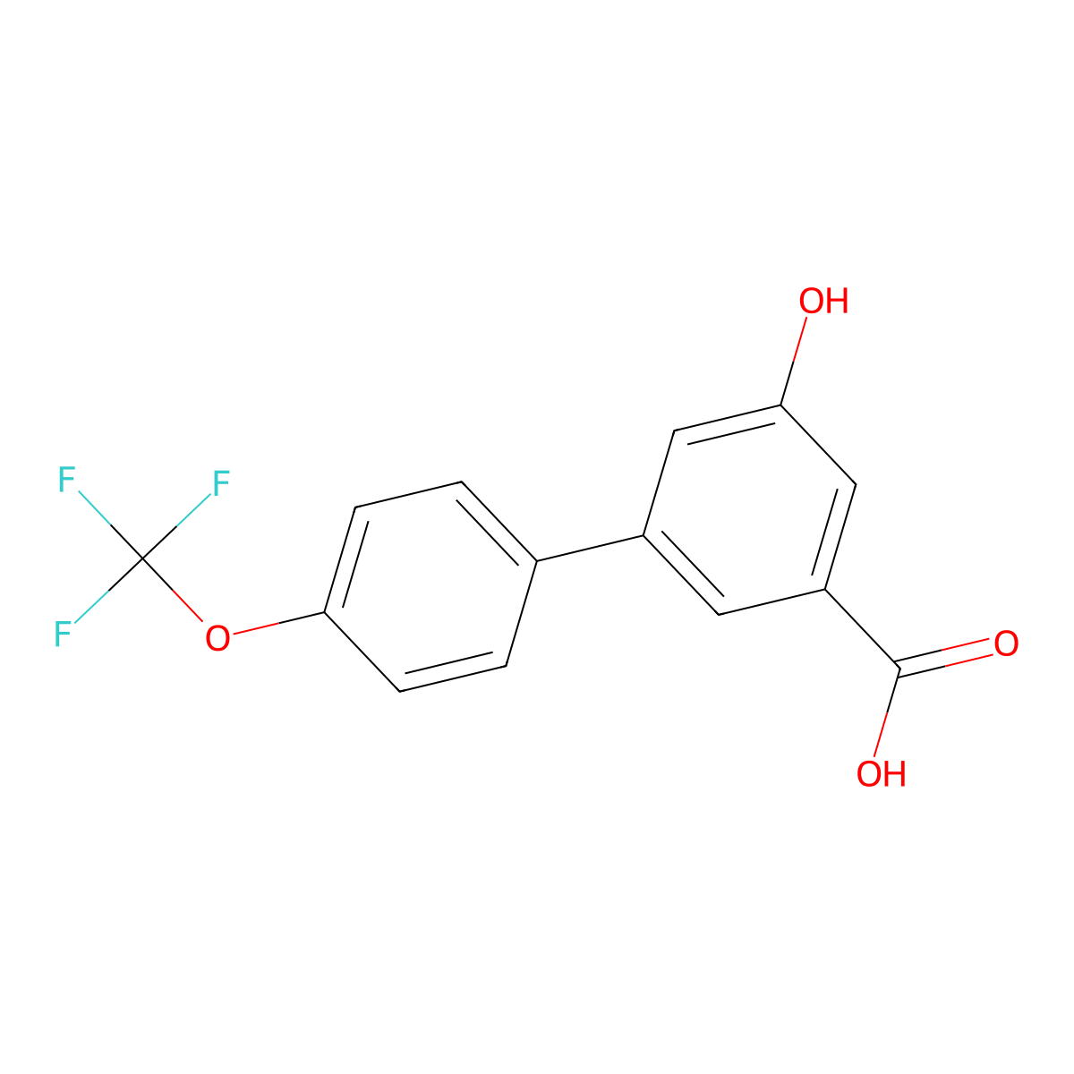 5-Hydroxy-3-(4-trifluoromethoxyphenyl)benzoic acid molecular structure, CAS 1261977-57-4