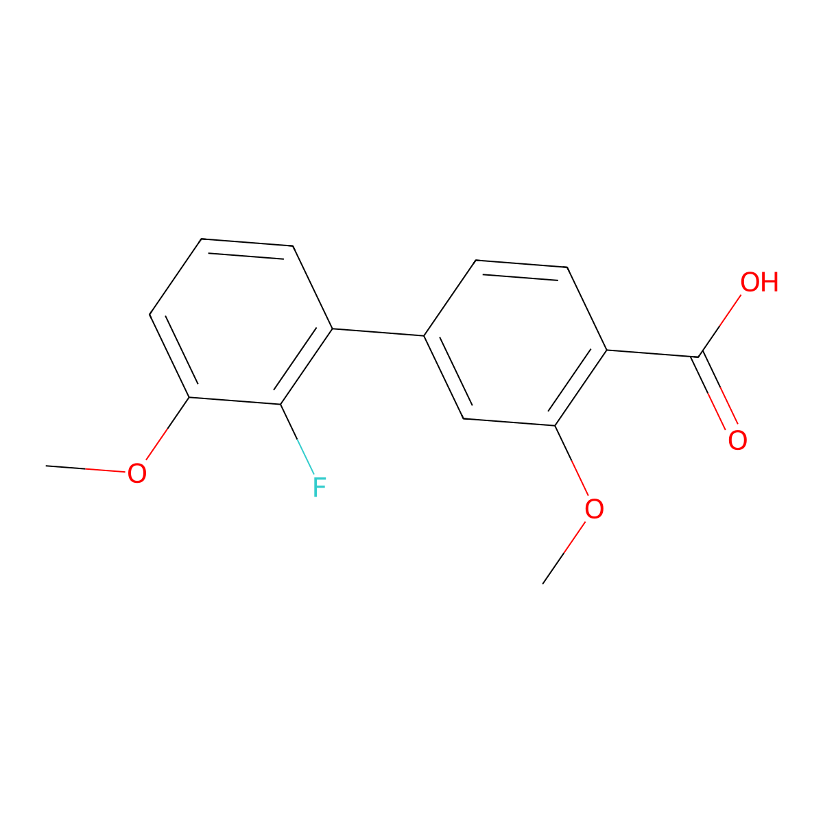 4-(2-Fluoro-3-methoxyphenyl)-2-methoxybenzoic acid molecular structure, CAS 1261977-58-5