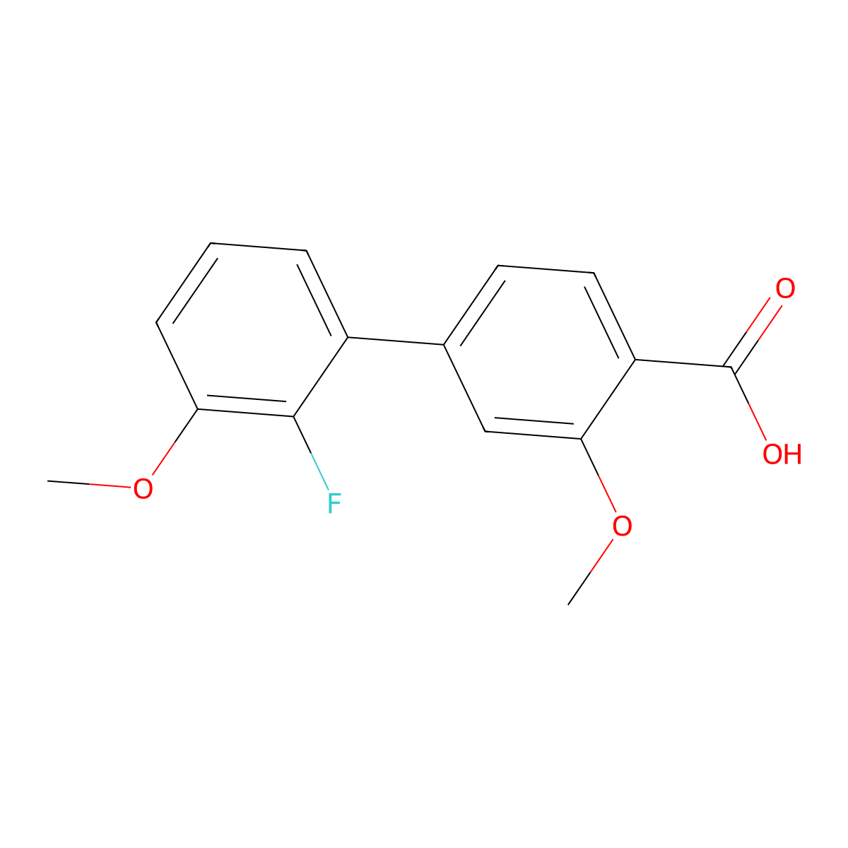 4-(2-Fluoro-3-methoxyphenyl)-2-methoxybenzoic acid molecular structure, CAS 1261977-58-5