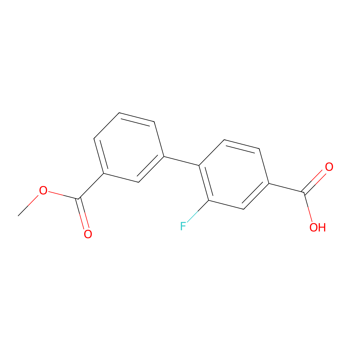 3-Fluoro-4-(3-methoxycarbonylphenyl)benzoic acid molecular structure, CAS 1261977-65-4