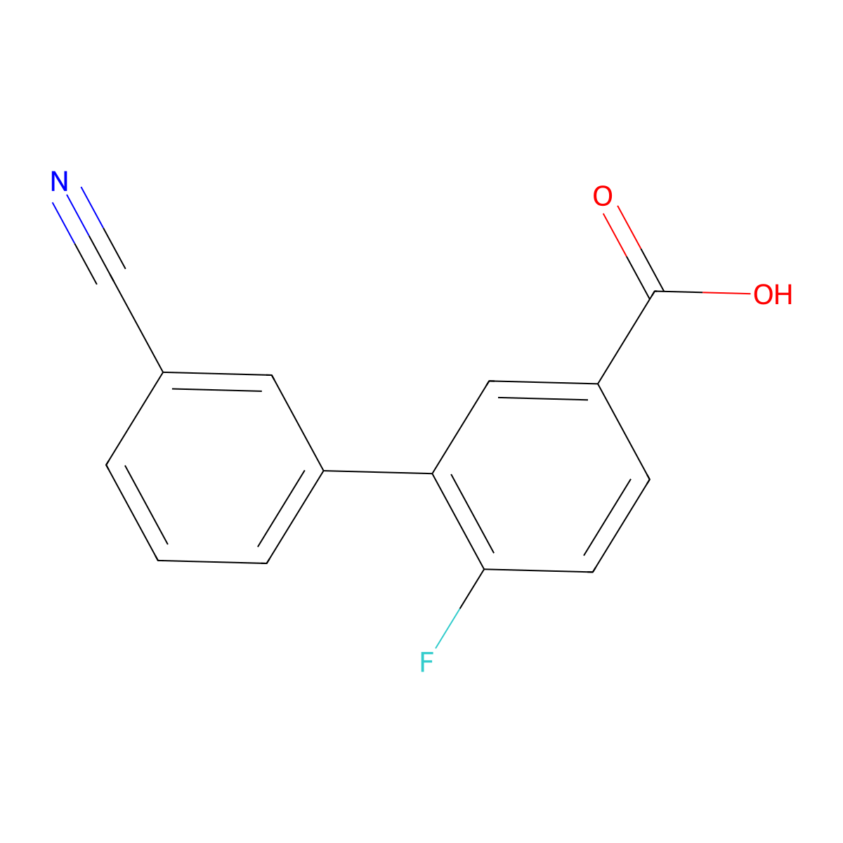 3-(3-Cyanophenyl)-4-fluorobenzoic acid molecular structure, CAS 1261977-67-6