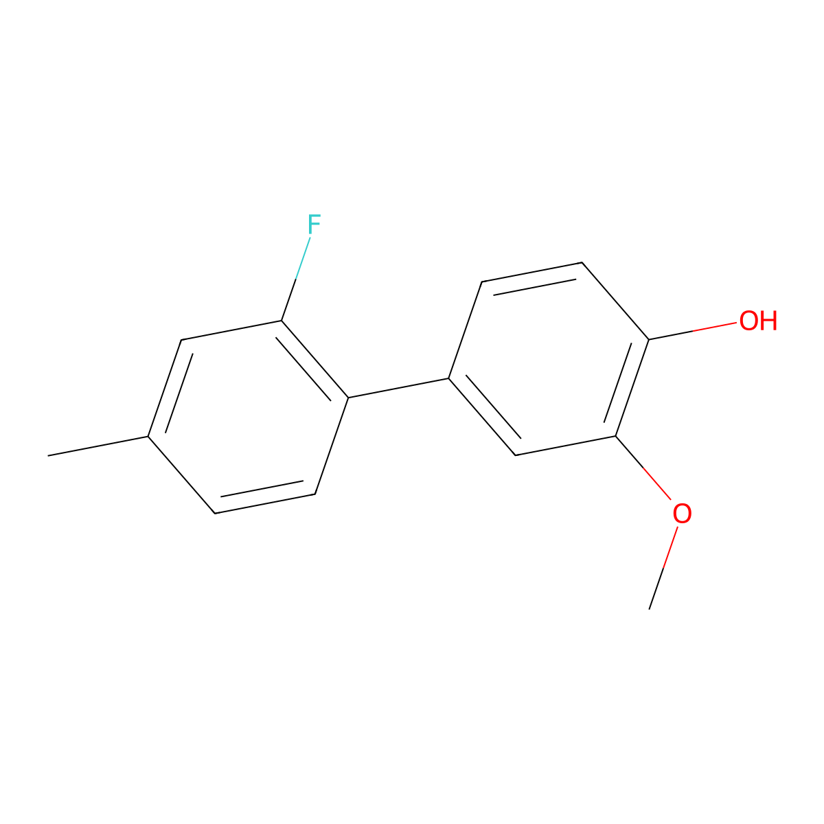 4-(2-Fluoro-4-methylphenyl)-2-methoxyphenol molecular structure, CAS 1261977-72-3