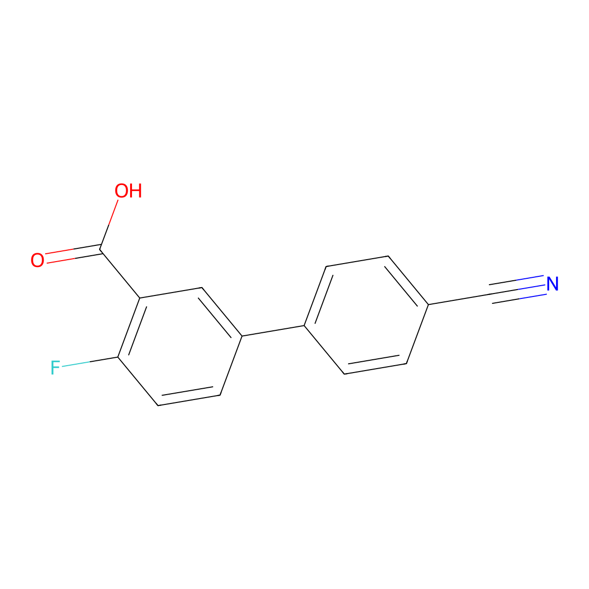 5-(4-Cyanophenyl)-2-fluorobenzoic acid molecular structure, CAS 1261977-82-5