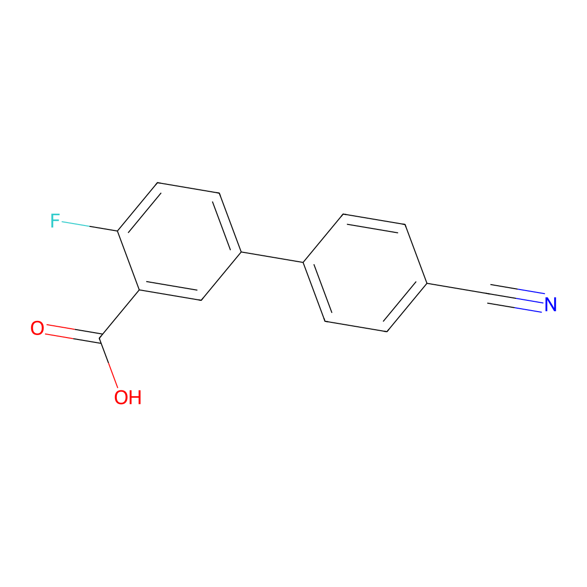 5-(4-Cyanophenyl)-2-fluorobenzoic acid molecular structure, CAS 1261977-82-5
