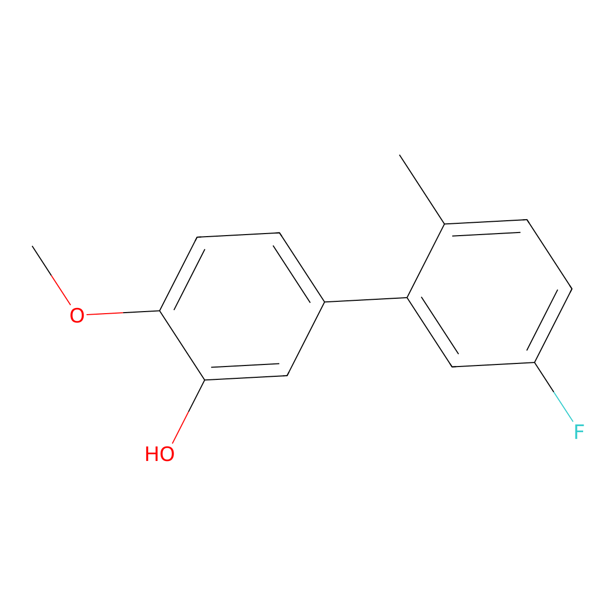 5-(5-Fluoro-2-methylphenyl)-2-methoxyphenol molecular structure, CAS 1261977-94-9