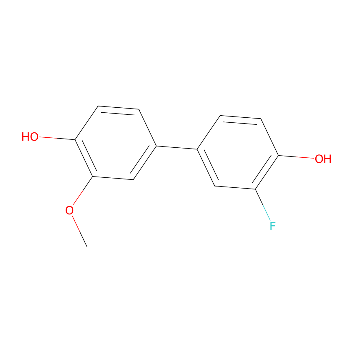 4-(3-Fluoro-4-hydroxyphenyl)-2-methoxyphenol molecular structure, CAS 1261978-03-3