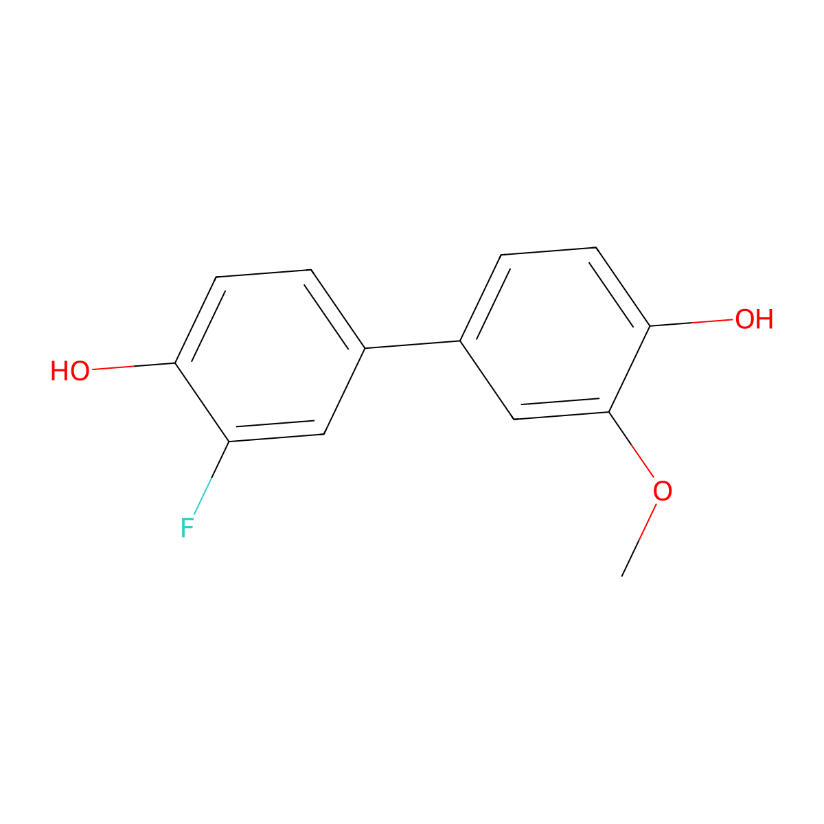 4-(3-Fluoro-4-hydroxyphenyl)-2-methoxyphenol molecular structure, CAS 1261978-03-3
