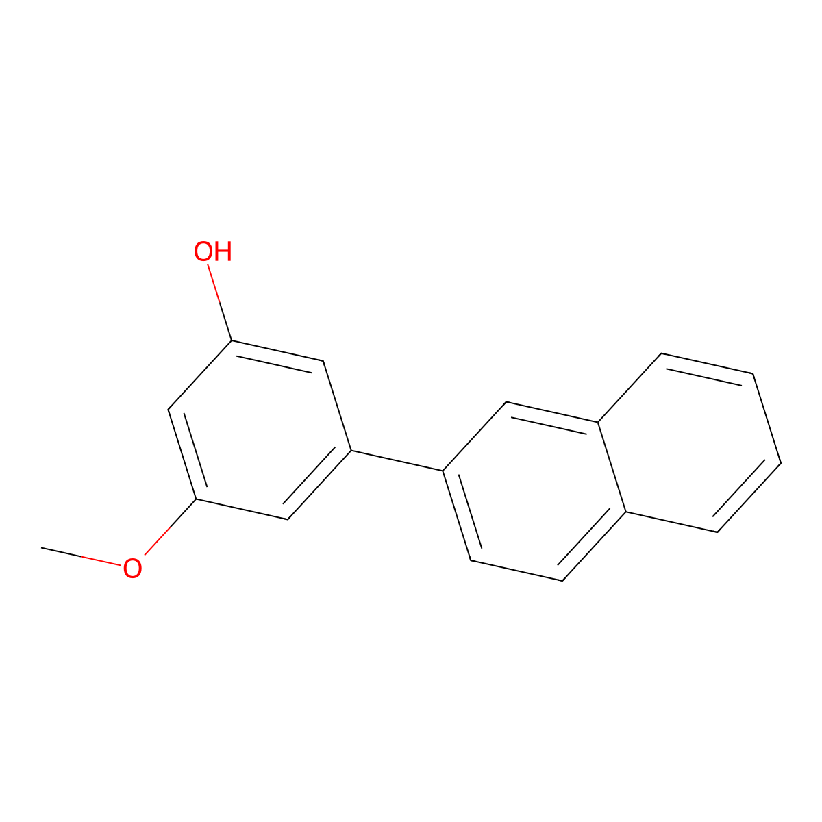 3-Methoxy-5-(naphthalen-2-YL)phenol molecular structure, CAS 1261978-18-0