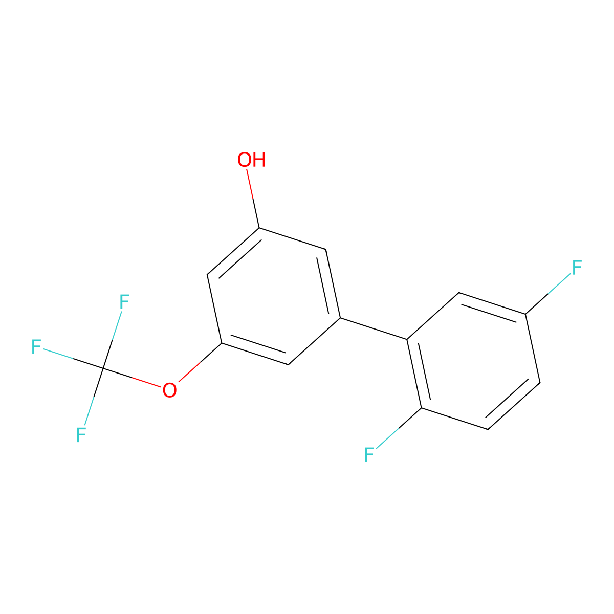 5-(2,5-Difluorophenyl)-3-trifluoromethoxyphenol molecular structure, CAS 1261978-39-5