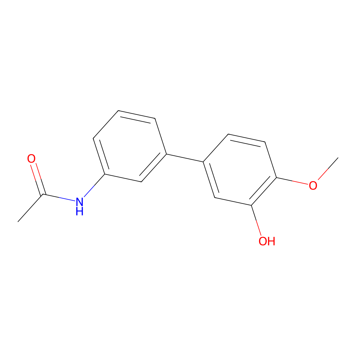 5-(3-Acetylaminophenyl)-2-methoxyphenol molecular structure, CAS 1261978-40-8