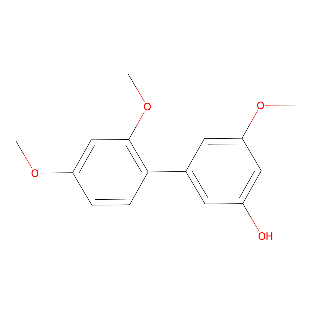 2',4',5-Trimethoxy[1,1'-biphenyl]-3-ol molecular structure, CAS 1261978-58-8