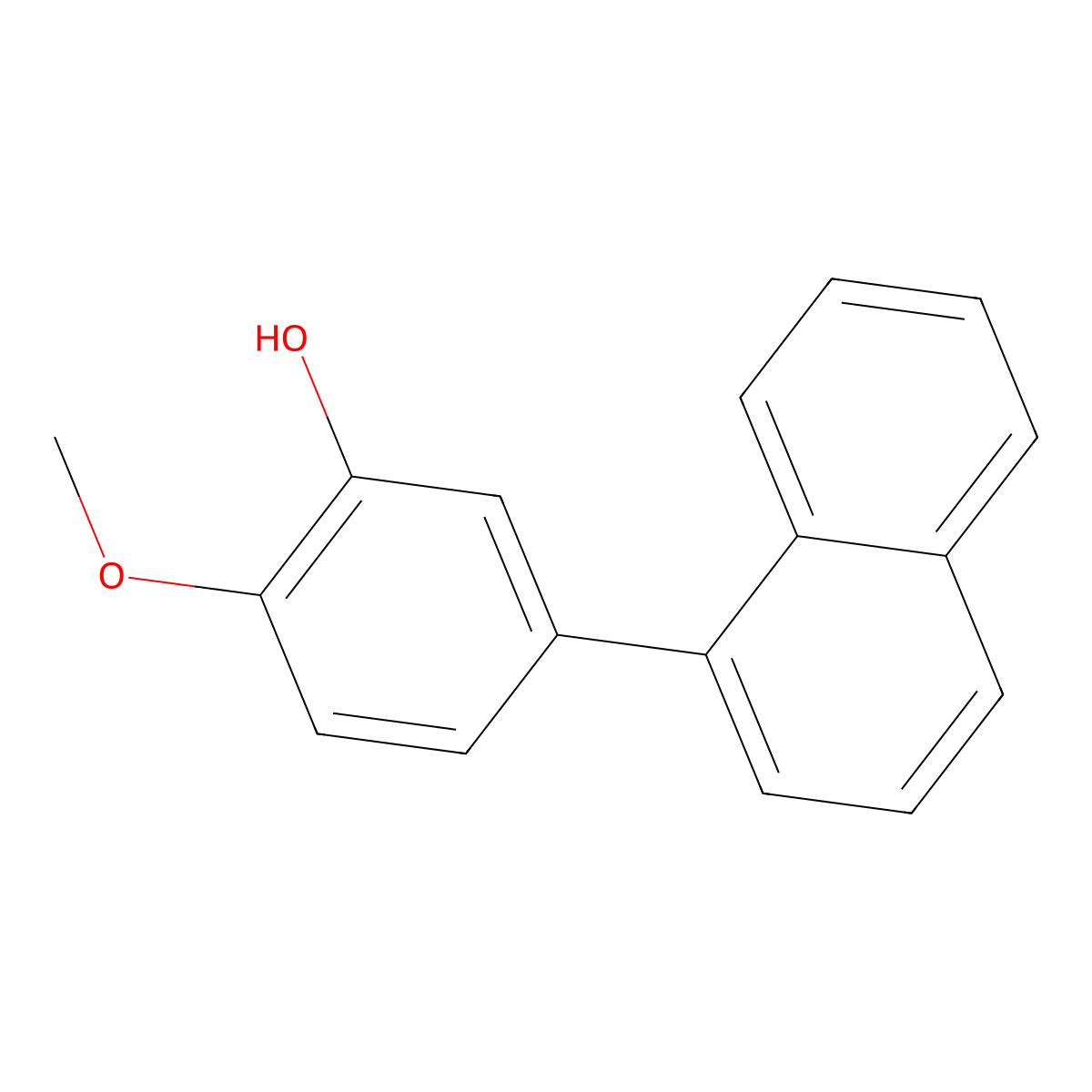 2-Methoxy-5-(naphthalen-1-yl)phenol molecular structure, CAS 1261978-60-2