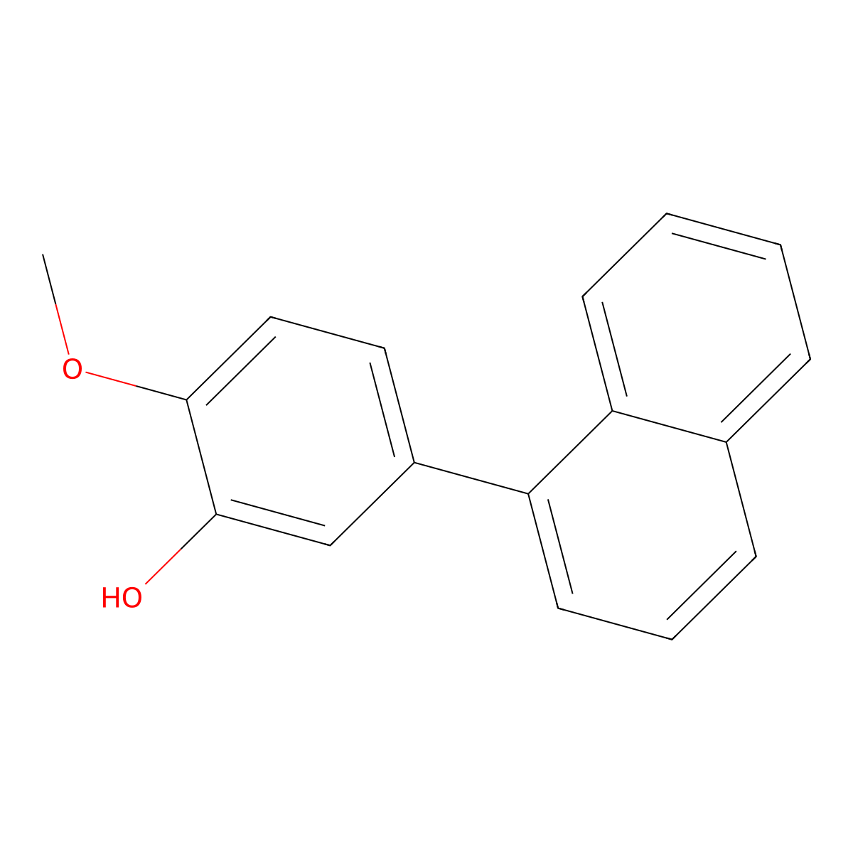 2-Methoxy-5-(naphthalen-1-yl)phenol molecular structure, CAS 1261978-60-2