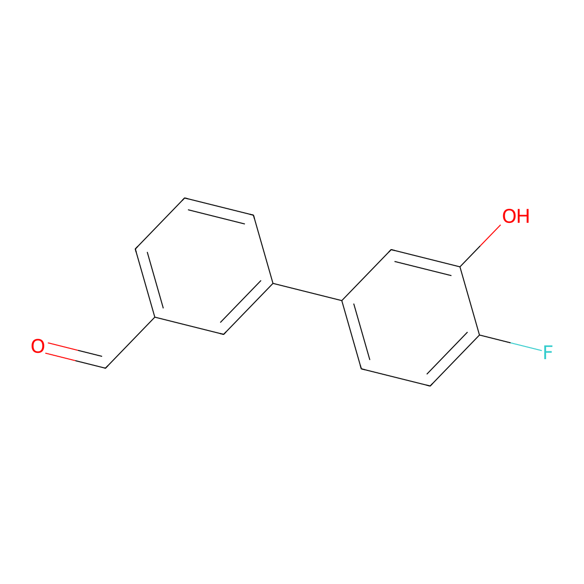 2-Fluoro-5-(3-formylphenyl)phenol molecular structure, CAS 1261978-62-4