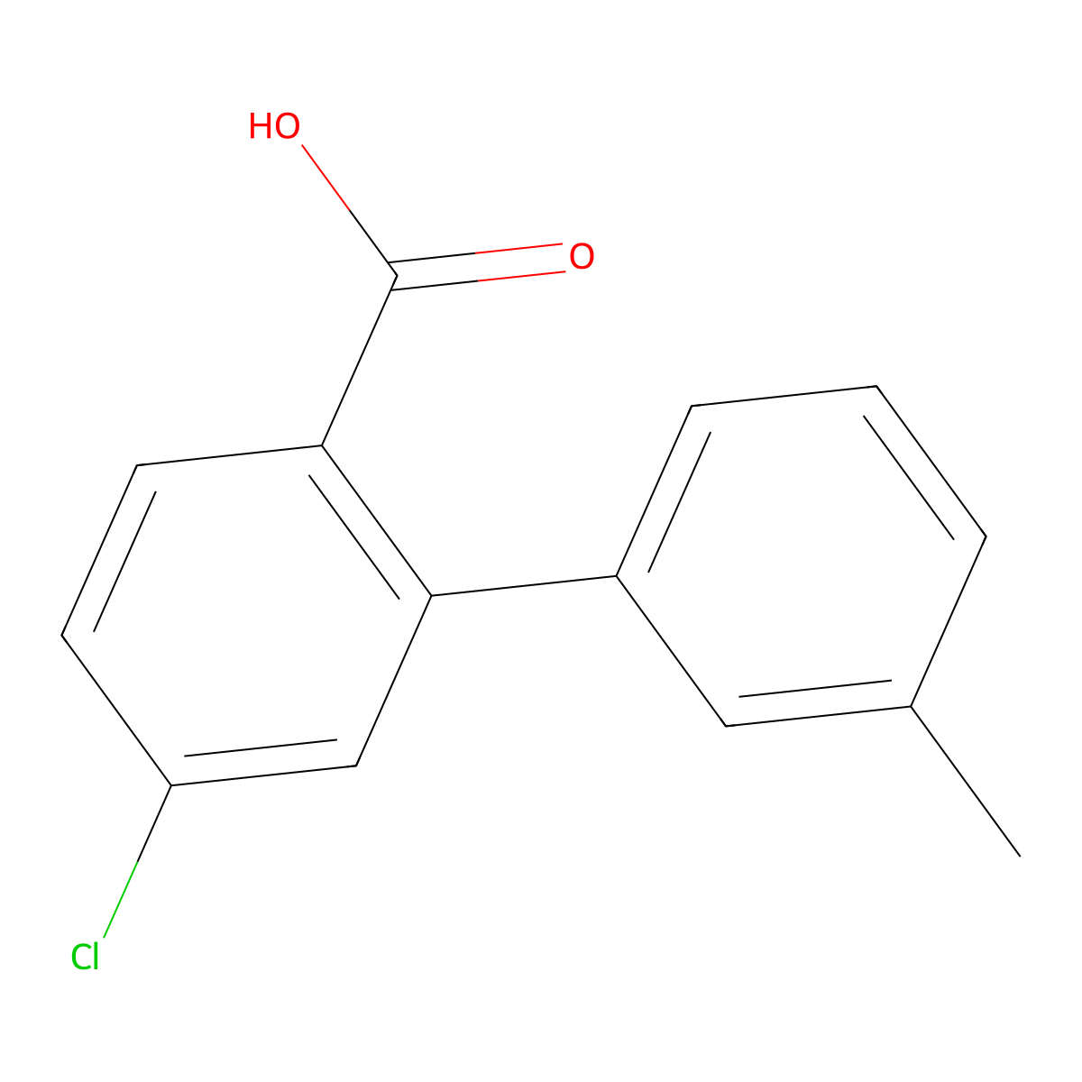4-Chloro-2-(3-methylphenyl)benzoic acid molecular structure, CAS 1261978-69-1