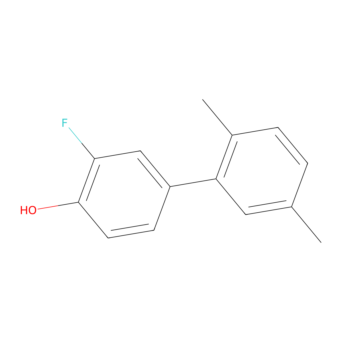 4-(2,5-Dimethylphenyl)-2-fluorophenol molecular structure, CAS 1261978-70-4