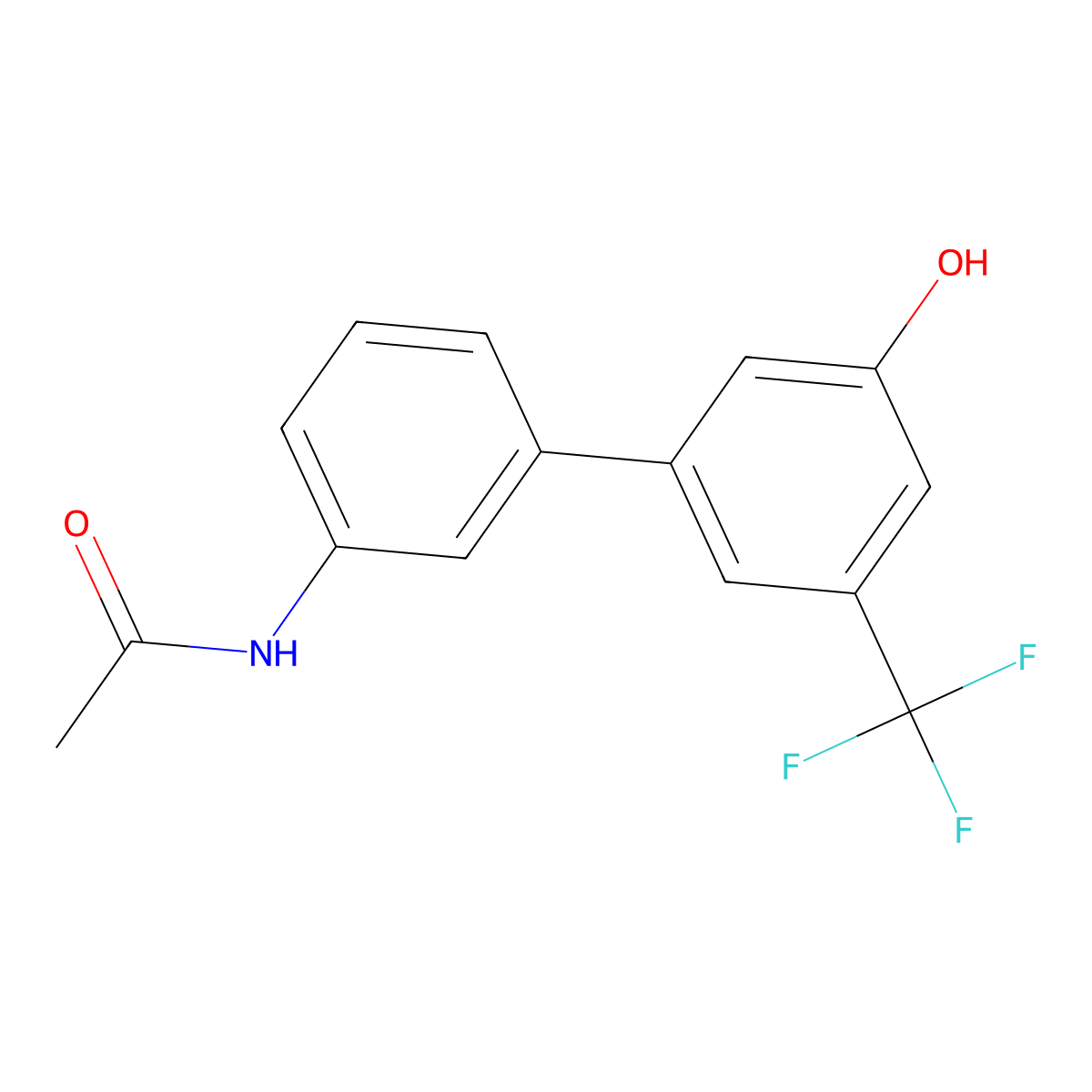 5-(3-Acetylaminophenyl)-3-trifluoromethylphenol molecular structure, CAS 1261978-82-8