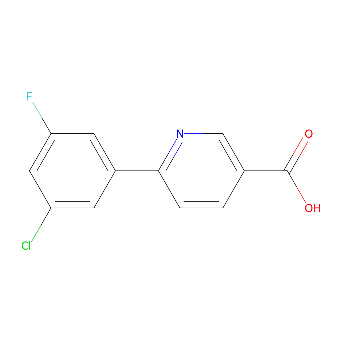 6-(3-Chloro-5-fluorophenyl)pyridine-3-carboxylic acid molecular structure, CAS 1261978-84-0
