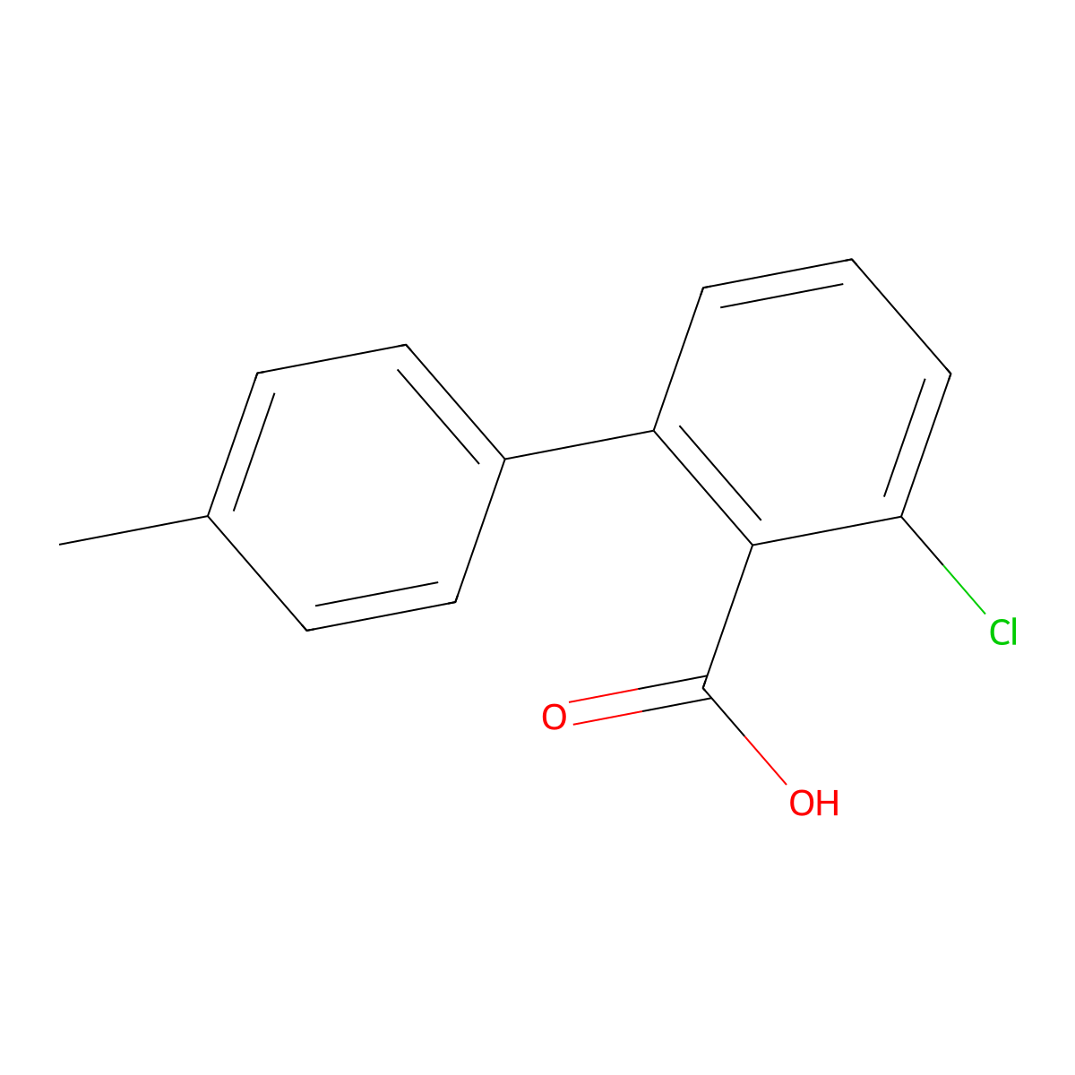 6-Chloro-2-(4-methylphenyl)benzoic acid molecular structure, CAS 1261978-99-7