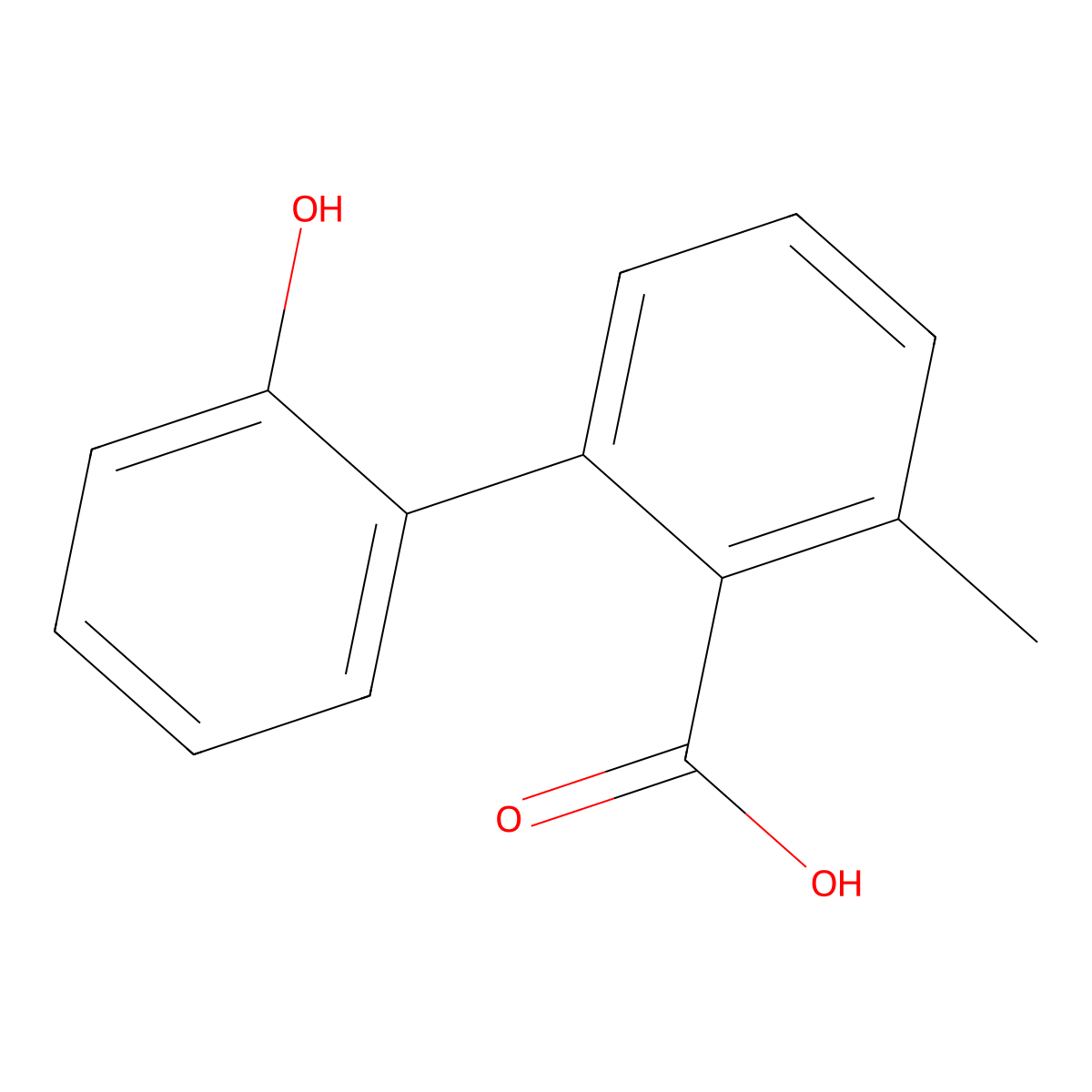 2-(2-Hydroxyphenyl)-6-methylbenzoic acid molecular structure, CAS 1261979-04-7