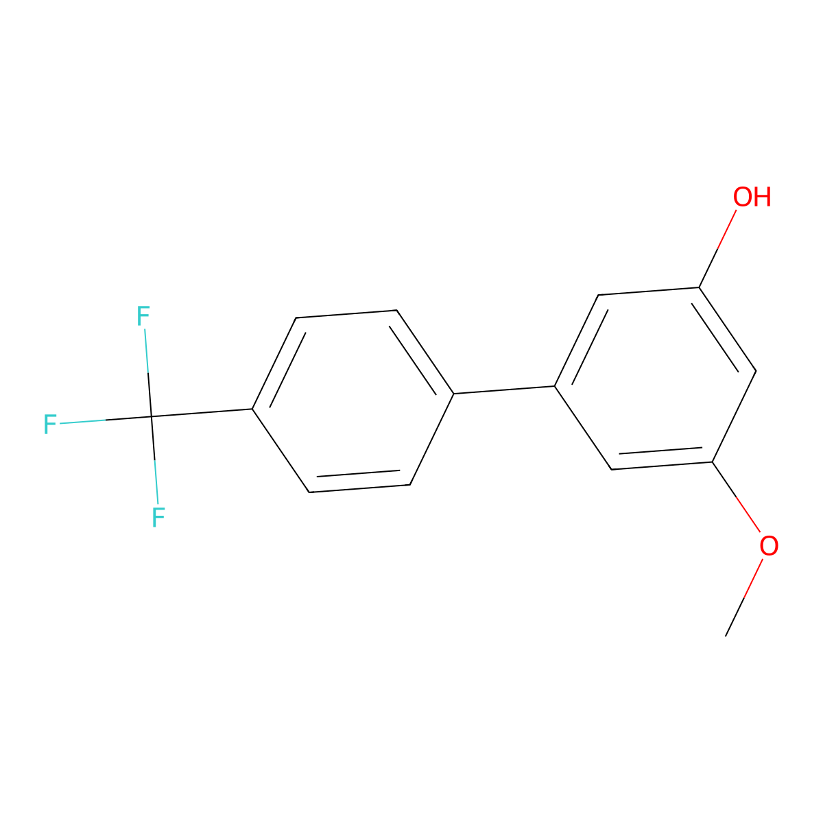 3-Methoxy-5-(4-trifluoromethylphenyl)phenol molecular structure, CAS 1261979-08-1