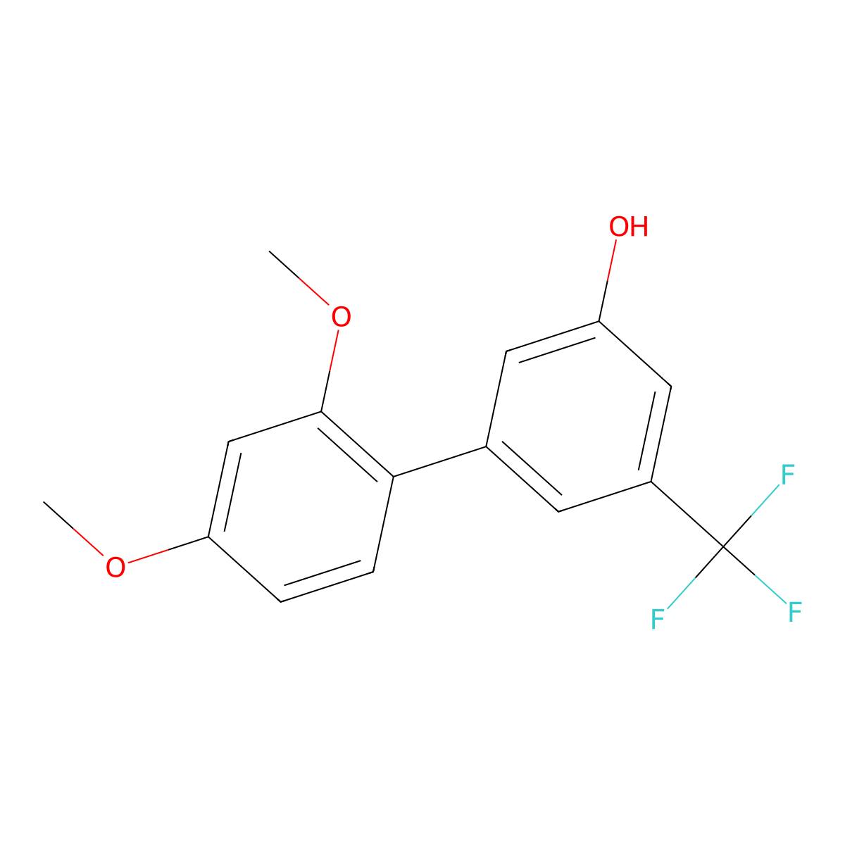 5-(2,4-Dimethoxyphenyl)-3-trifluoromethylphenol molecular structure, CAS 1261979-09-2