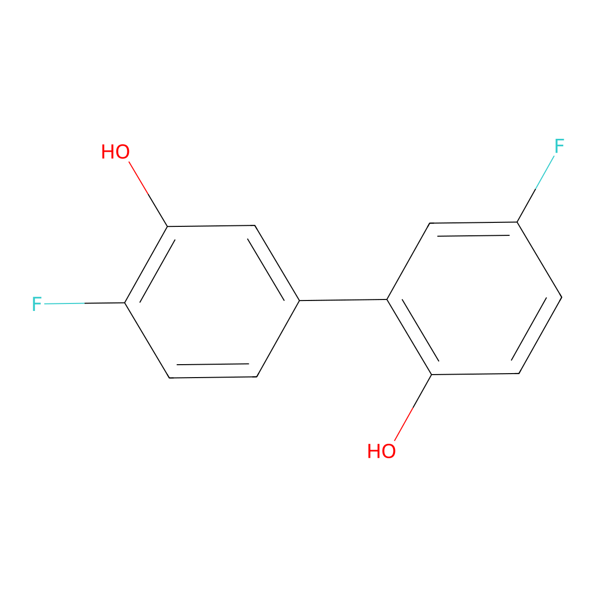 2-Fluoro-5-(5-fluoro-2-hydroxyphenyl)phenol molecular structure, CAS 1261979-16-1