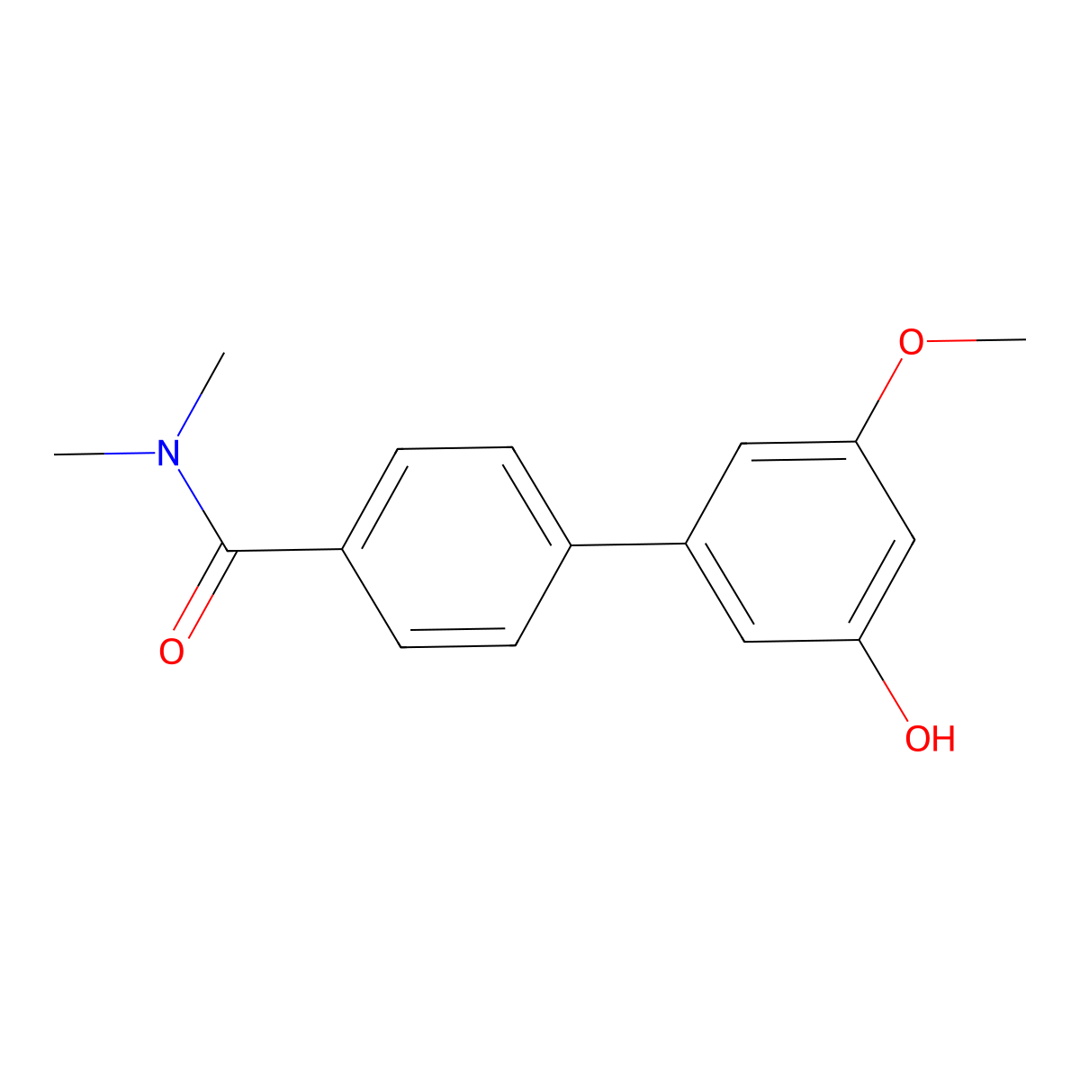 3'-Hydroxy-5'-methoxy-N,N-dimethyl[1,1'-biphenyl]-4-carboxamide molecular structure, CAS 1261979-17-2
