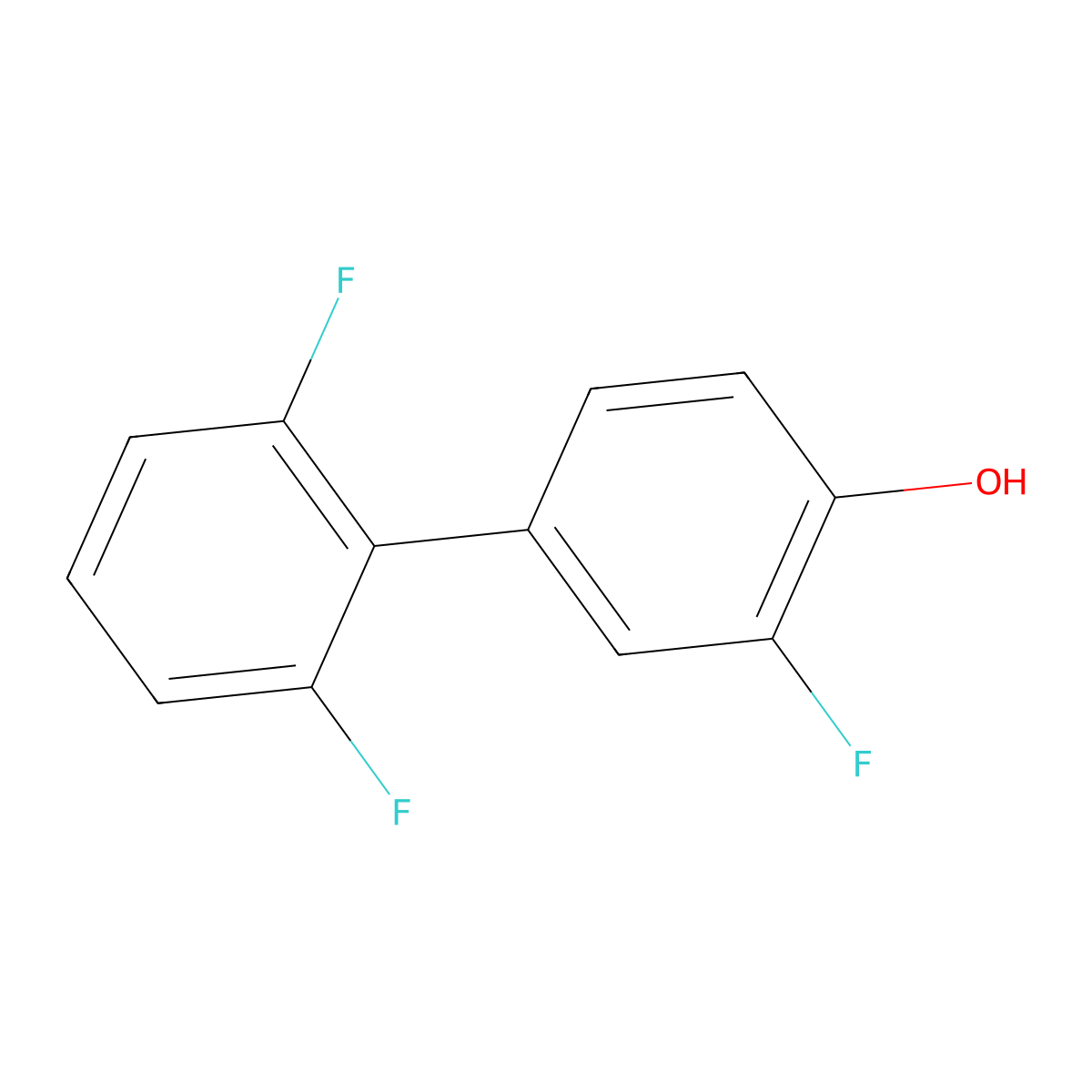 4-(2,6-Difluorophenyl)-2-fluorophenol molecular structure, CAS 1261979-20-7