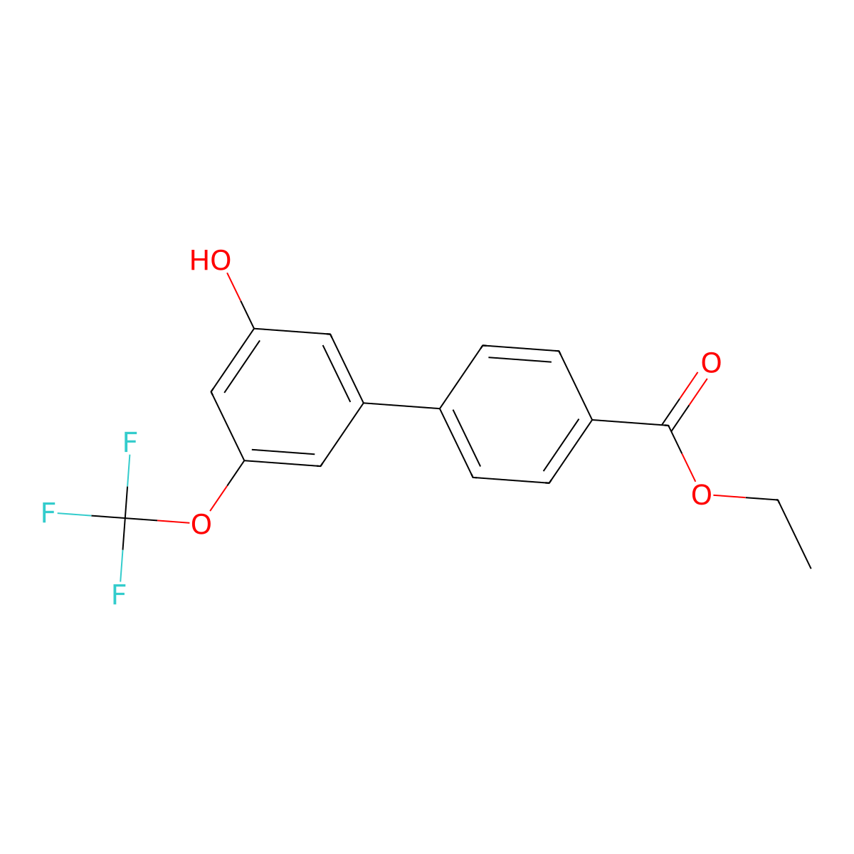 5-(4-Ethoxycarbonylphenyl)-3-trifluoromethoxyphenol molecular structure, CAS 1261979-35-4