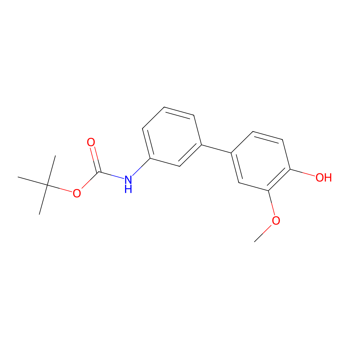 4-(3-BOC-Aminophenyl)-2-methoxyphenol molecular structure, CAS 1261979-36-5