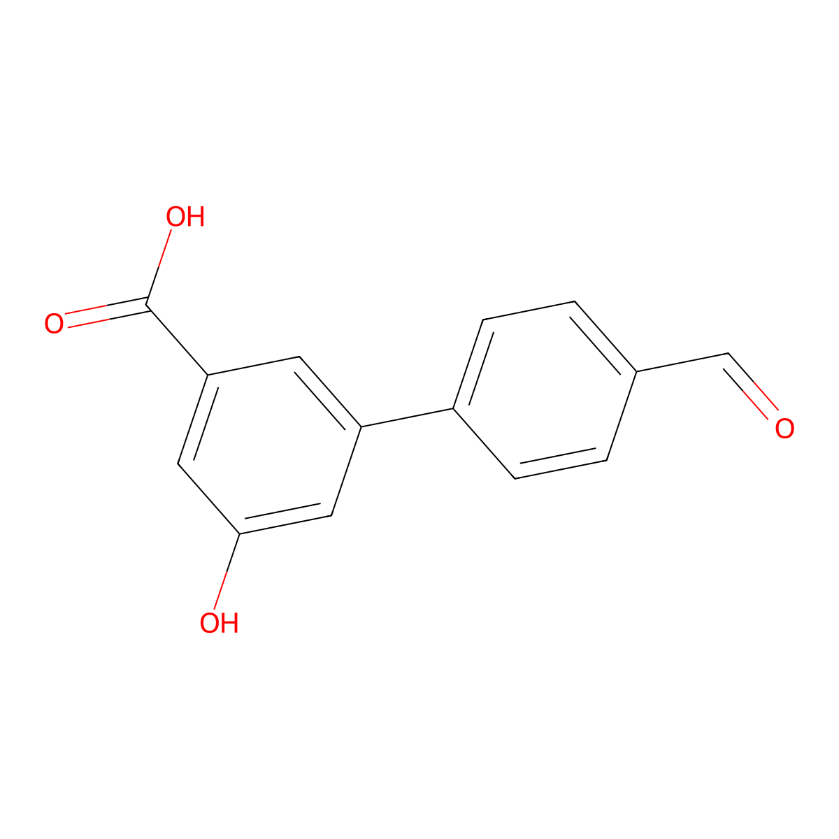 3-(4-Formylphenyl)-5-hydroxybenzoic acid molecular structure, CAS 1261980-07-7