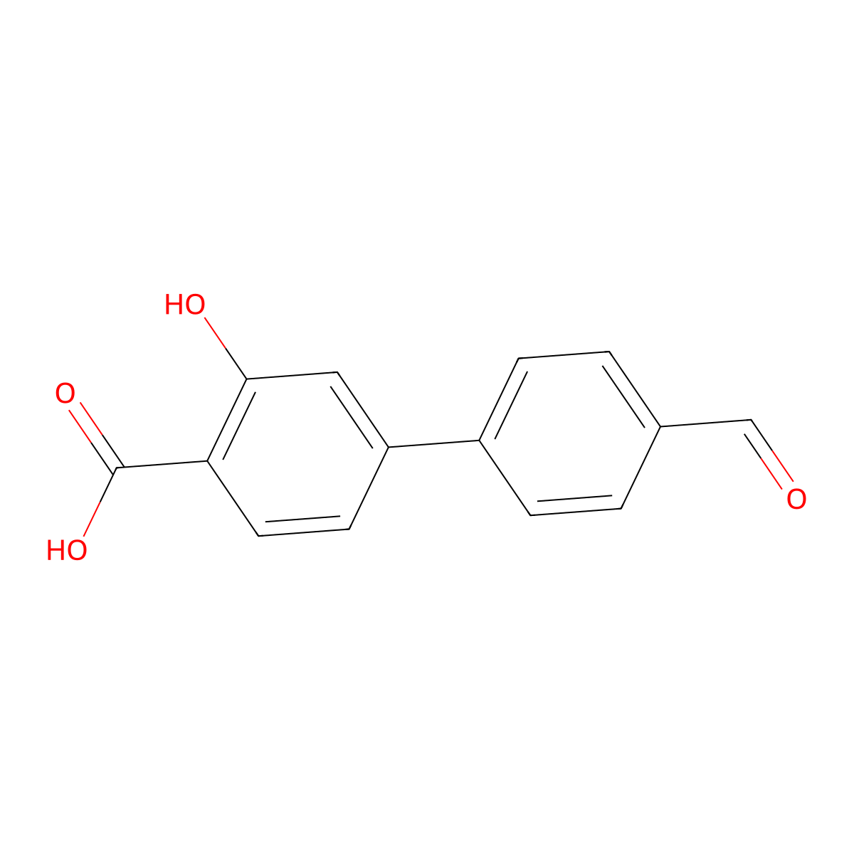 4-(4-Formylphenyl)-2-hydroxybenzoic acid molecular structure, CAS 1261980-11-3