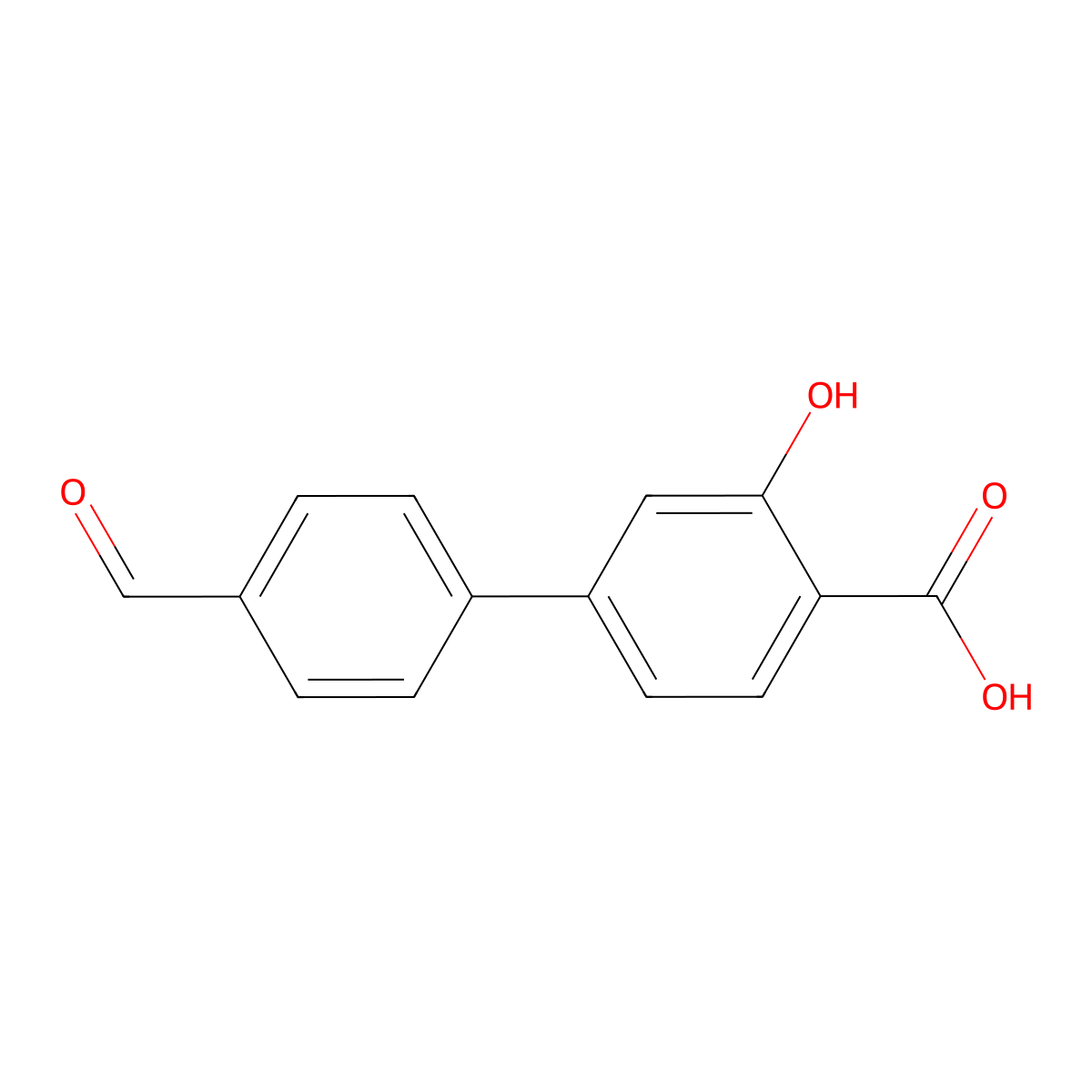 4-(4-Formylphenyl)-2-hydroxybenzoic acid molecular structure, CAS 1261980-11-3