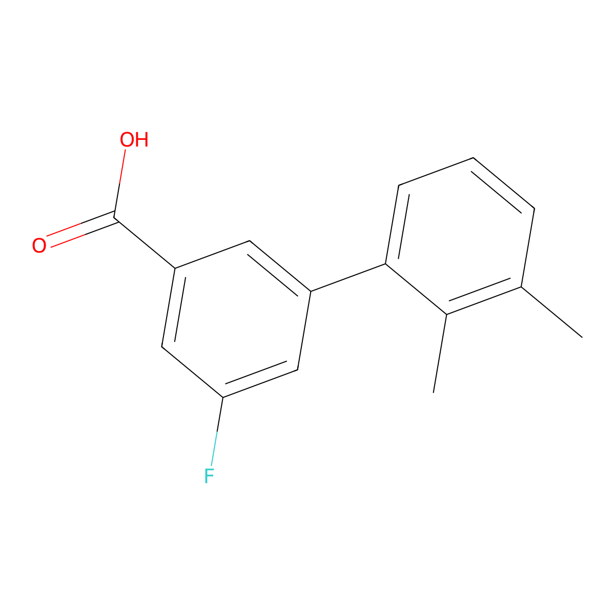 3-(2,3-Dimethylphenyl)-5-fluorobenzoic acid molecular structure, CAS 1261980-16-8