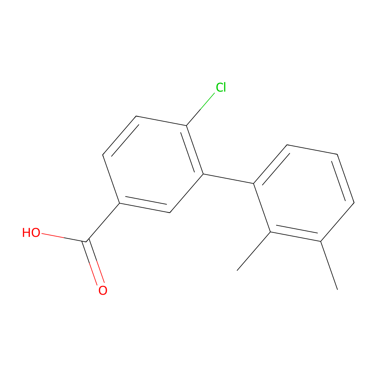 4-Chloro-3-(2,3-dimethylphenyl)benzoic acid molecular structure, CAS 1261980-18-0