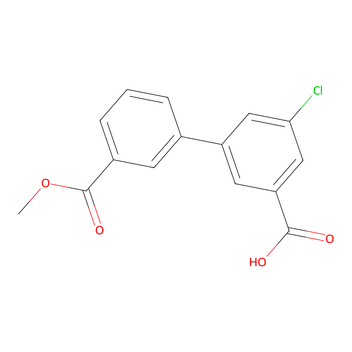 5-Chloro-3-(3-methoxycarbonylphenyl)benzoic acid molecular structure, CAS 1261980-26-0