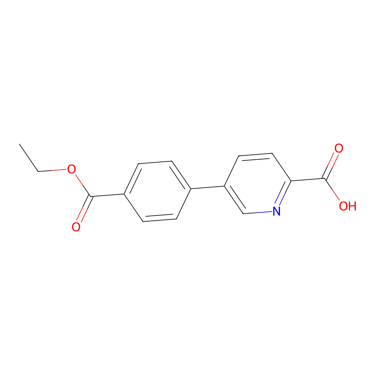 5-(4-Ethoxycarbonylphenyl)picolinic acid molecular structure, CAS 1261980-87-3