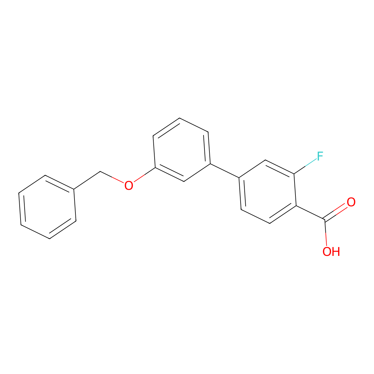 4-(3-Benzyloxyphenyl)-2-fluorobenzoic acid molecular structure, CAS 1261981-29-6
