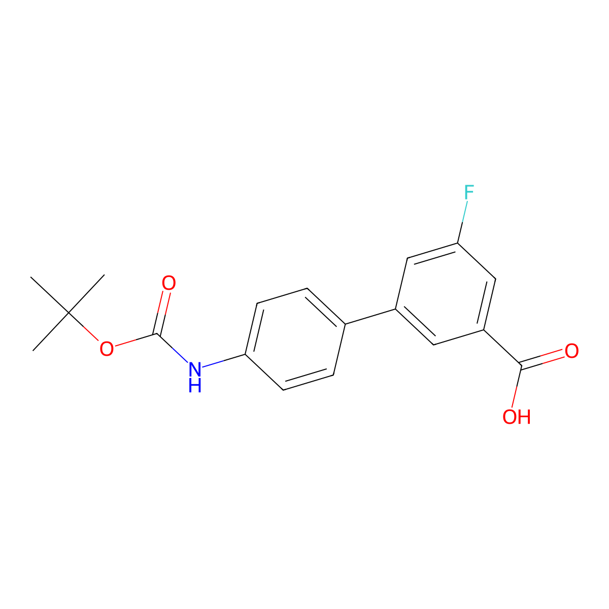 3-(4-Boc-aminophenyl)-5-fluorobenzoic acid molecular structure, CAS 1261981-69-4
