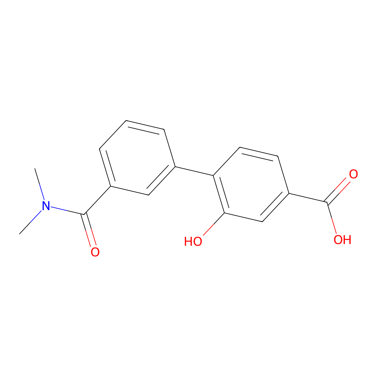 4-[3-(N,N-Dimethylaminocarbonyl)phenyl]-3-hydroxybenzoic acid molecular structure, CAS 1261981-76-3