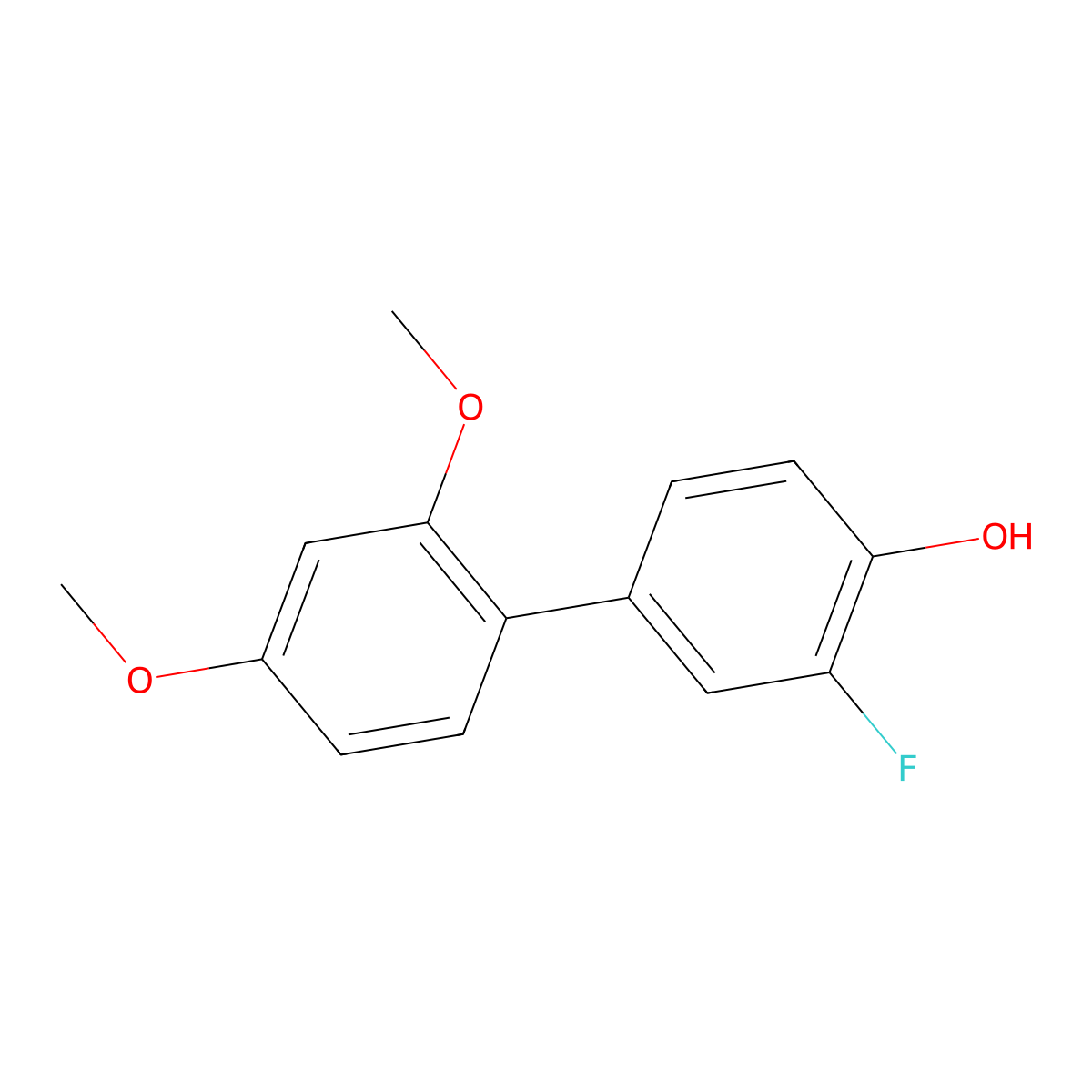 4-(2,4-Dimethoxyphenyl)-2-fluorophenol molecular structure, CAS 1261981-81-0