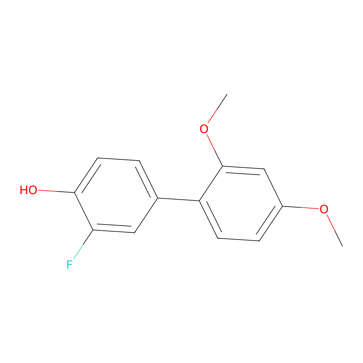 4-(2,4-Dimethoxyphenyl)-2-fluorophenol molecular structure, CAS 1261981-81-0