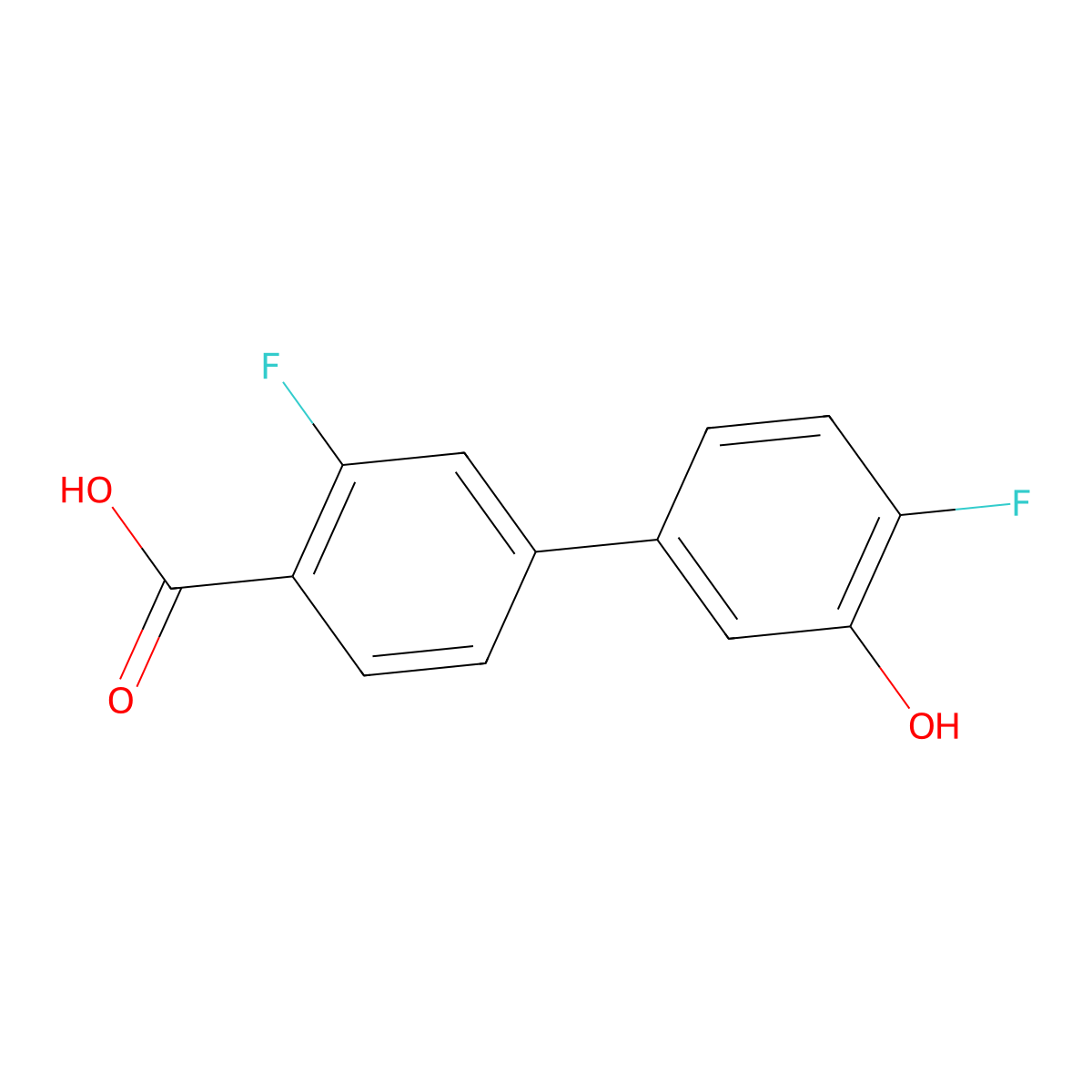 5-(4-Carboxy-3-fluorophenyl)-2-fluorophenol molecular structure, CAS 1261981-87-6