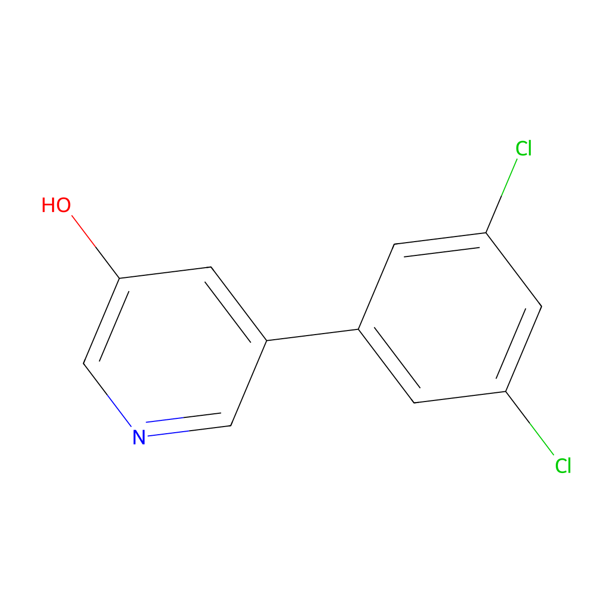 5-(3,5-Dichlorophenyl)pyridin-3-ol molecular structure, CAS 1261981-91-2