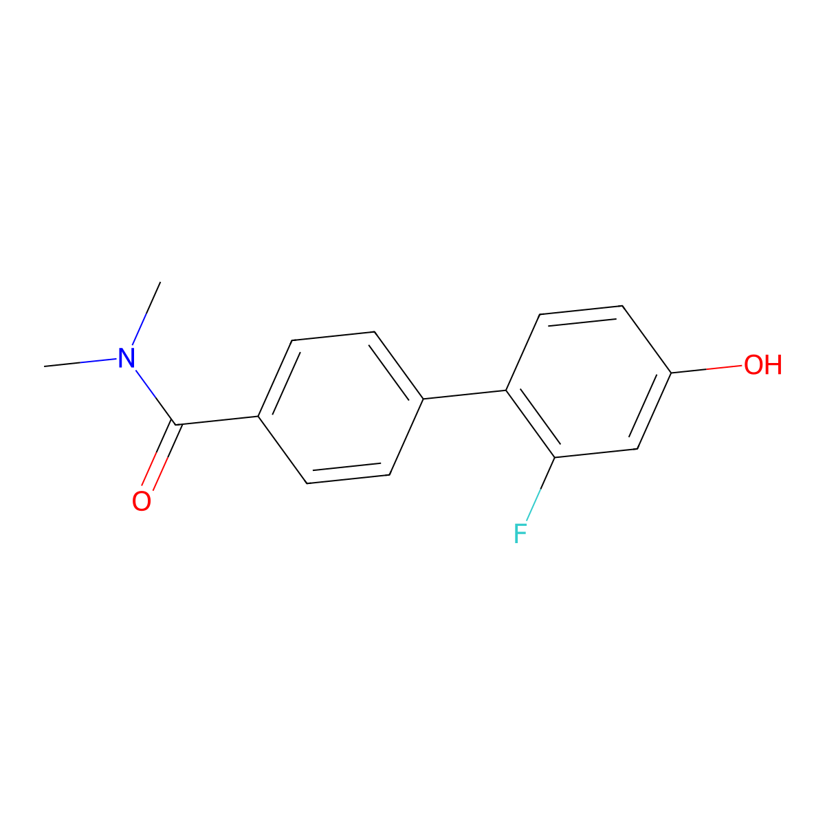 4-[4-(N,N-Dimethylaminocarbonyl)phenyl]-3-fluorophenol molecular structure, CAS 1261981-93-4