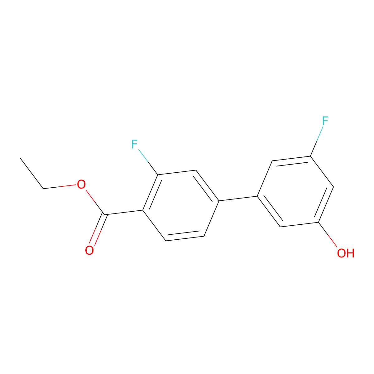 5-[4-(Ethoxycarbonyl)-3-fluorophenyl]-3-fluorophenol molecular structure, CAS 1261982-01-7