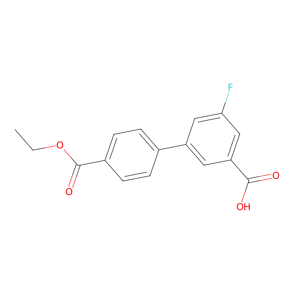 3-(4-Ethoxycarbonylphenyl)-5-fluorobenzoic acid molecular structure, CAS 1261982-06-2